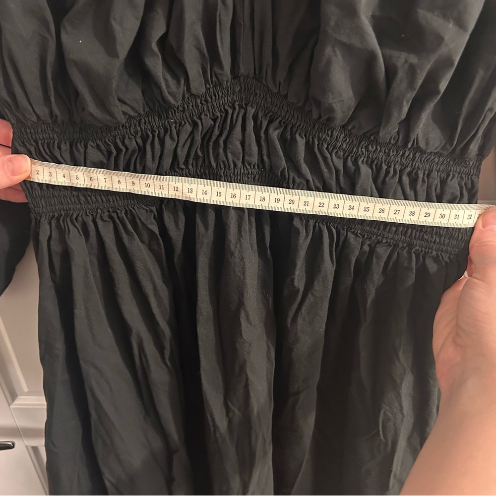 Madewell V neck balloon sleeve maxi Black Long Sleeve Dress - Picture 10 of 12